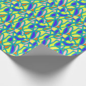 A vibrant multicolor classic trendy pattern design ラッピングペーパー (角)