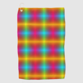 A vibrant, multicolored towel with a kaleidoscope ゴルフタオル