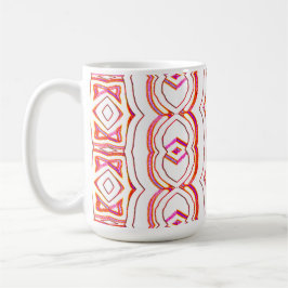A vibrant red and white seamless pattern design コーヒーマグカップ