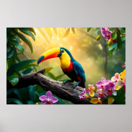 A vibrant Toucan Tropical Jungle ポスター