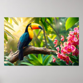 A Vibrant Toucan Tropical Jungle ポスター