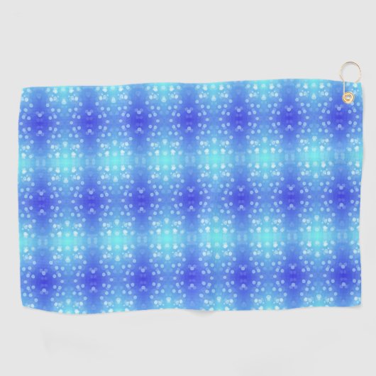 A vibrant towel featuring a symmetrical pattern ゴルフタオル (横)