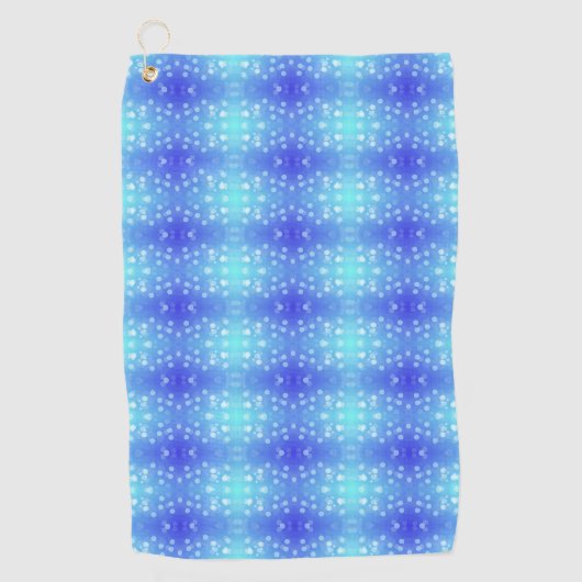 A vibrant towel featuring a symmetrical pattern  ゴルフタオル (正面)
