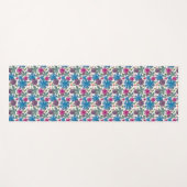 A vibrant watercolor seamless pattern featuring co ヨガマット (正面(横))