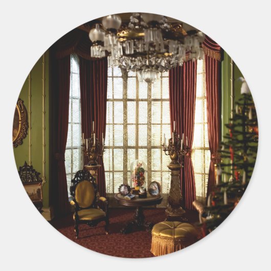 A Victorian Christmas - Small Sticker ラウンドシール (正面)