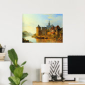 A View of a Town along the Rhine ポスター (ホームオフィス)