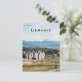 A View of a Town in Yablunytsya Ukraine ポストカード (スタンド正面)