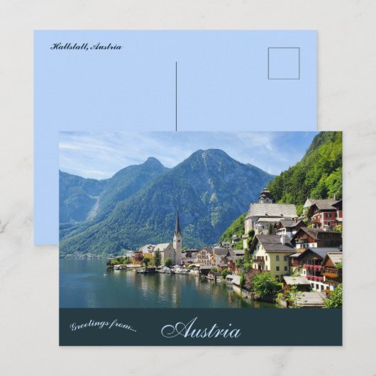 A View of Hallstatt Austria ポストカード (正面/裏面)
