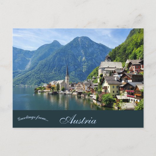 A View of Hallstatt Austria ポストカード (正面)