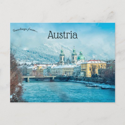 A View of Innsbruck Austria ポストカード (正面)