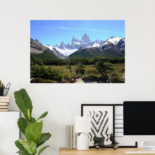A View Of Mount Fitz Roy ポスター (ホームオフィス)