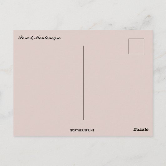 A View of Perast Montenegro Postcard ポストカード (裏面)