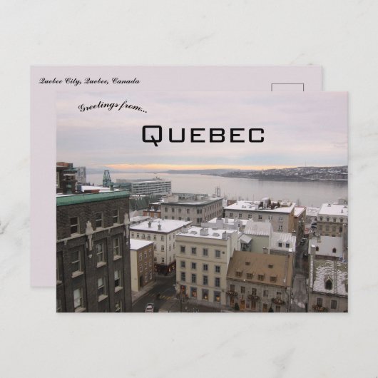 A View of Quebec City Quebec Canada ポストカード (正面/裏面)
