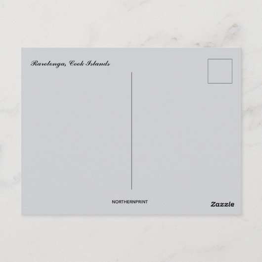 A View of Rarotonga Cook Islands ポストカード (裏面)