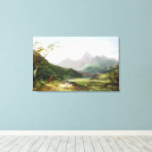 A View of Snowdon from Capel Curig, 1787 (cの油) キャンバスプリント (インサイチュ (ウッドフロア))