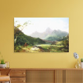 A View of Snowdon from Capel Curig, 1787 (cの油) キャンバスプリント (インサイチュ (リビング))