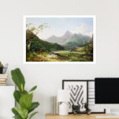 A View of Snowdon from Capel Curig, 1787 (cの油) ポスター (ホームオフィス)