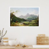 A View of Snowdon from Capel Curig, 1787 (cの油) ポスター (キッチン)