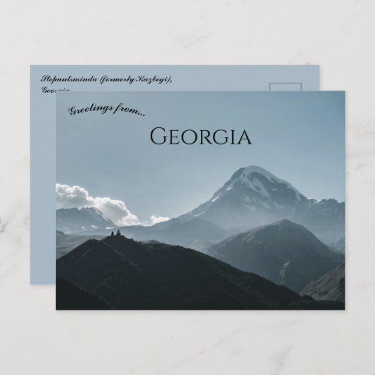 A View of Stepantsminda Formerly Kazbegi Georgia ポストカード (正面/裏面)