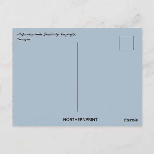 A View of Stepantsminda Formerly Kazbegi Georgia ポストカード (裏面)