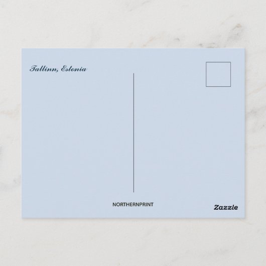 A View of Tallinn Estonia ポストカード (裏面)