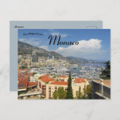 A View of the Harbour of Monaco ポストカード (正面/裏面)