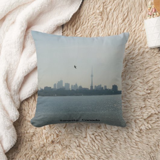A view of Toronto Throw Pillow クッション (ブランケット)