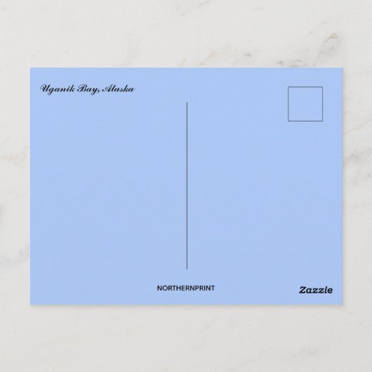 A View of Uganik Bay Alaska ポストカード (裏面)