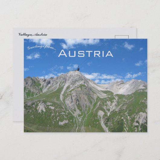 A View of Valluga Austria ポストカード (正面/裏面)