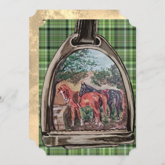 a view through a stirrup  (正面/裏面)