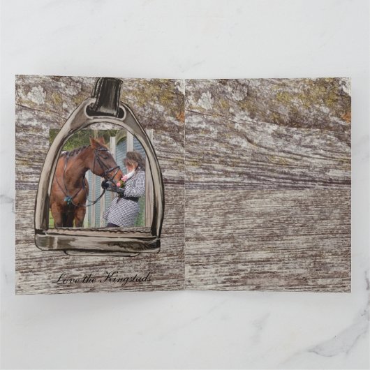 a view through a stirrup  カード (内部)