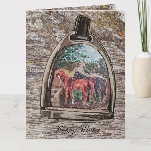 a view through a stirrup カード (正面)