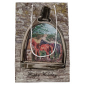 a view through a stirrup  ミディアムペーパーバッグ (裏面)