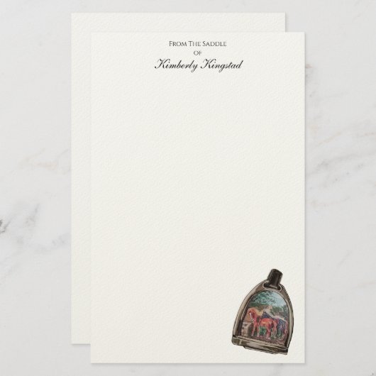 a view through a stirrup  便箋 (正面/裏面)