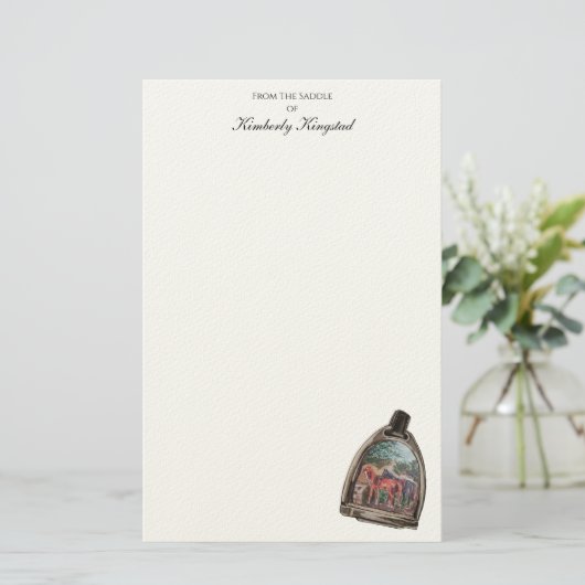 a view through a stirrup 便箋 (スタンド正面)