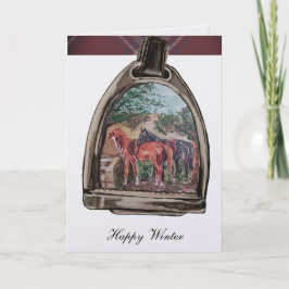 a view through a stirrup  card カード