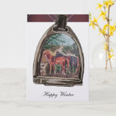 a view through a stirrup  card カード (黄色い花)