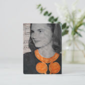 A Vintage Beauty Collage With Hidden Message ポストカード (スタンド正面)