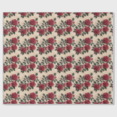 A Vintage Crimson Roses  ラッピングペーパー (フラット)