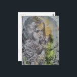 A Vintage Girl Catching Butterflies ポストカード<br><div class="desc">A collage made and photographed by Angelandspot in the year 2026 with vintage images from a magazine from the 1980s era</div>