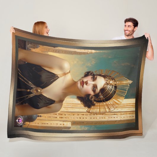 A Vision Of アールデコエレガンスAI Art by Xzendor7 フリースブランケット (インサイチュ)