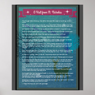 A Visit From St. Nicholas – ホリデーポスター ポスター