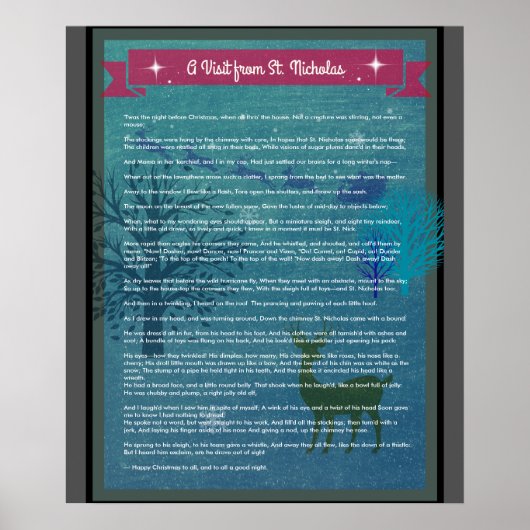 A Visit From St. Nicholas – ホリデーポスター ポスター (正面)