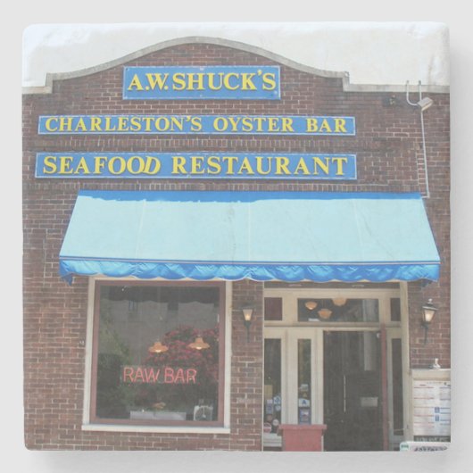 A.W. Shuck's OysterバーレストランCharleston, SC. ストーンコースター (正面)