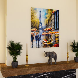 A Walk In Paris Stretch Canvas Waterカラープリント キャンバスプリント