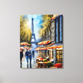 A Walk In Paris Stretch Canvas Waterカラープリント キャンバスプリント (正面)