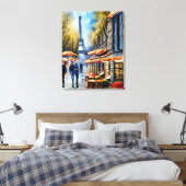A Walk In Paris Stretch Canvas Waterカラープリント キャンバスプリント (インサイチュ (寝室))