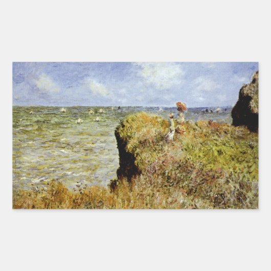 A Walk on the cliffs at Pourville 長方形シール (正面)