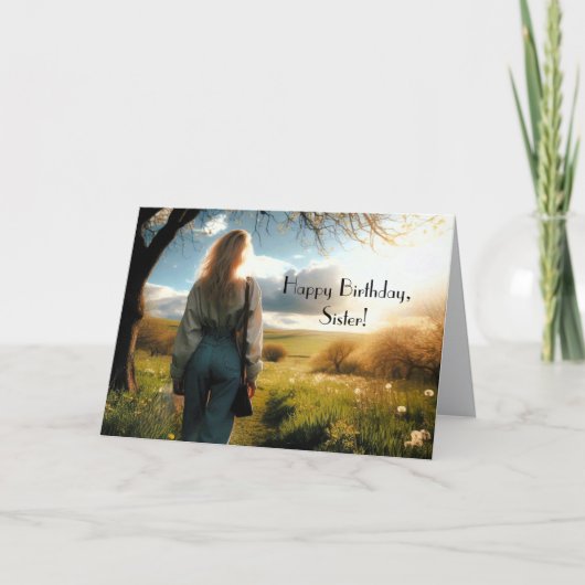 A WALK - SISTER BIRTHDAY CARD サンキューカード (正面)