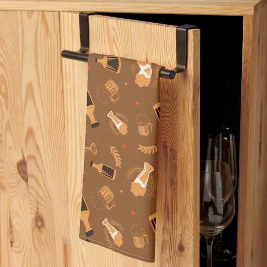 A warm brown blanket with a repeated pattern キッチンタオル